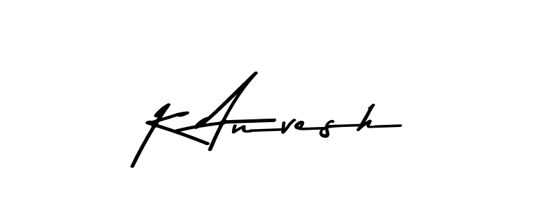 Make a beautiful signature design for name K Anvesh. With this signature (Asem Kandis PERSONAL USE) style, you can create a handwritten signature for free. K Anvesh signature style 9 images and pictures png