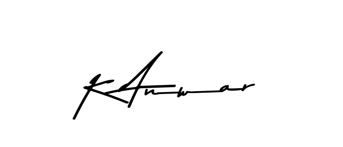 The best way (Asem Kandis PERSONAL USE) to make a short signature is to pick only two or three words in your name. The name K Anwar include a total of six letters. For converting this name. K Anwar signature style 9 images and pictures png