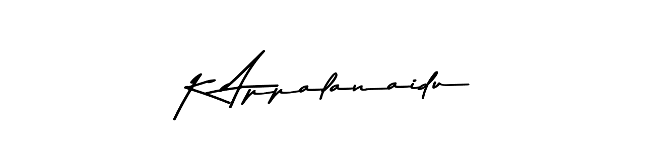Create a beautiful signature design for name K Appalanaidu. With this signature (Asem Kandis PERSONAL USE) fonts, you can make a handwritten signature for free. K Appalanaidu signature style 9 images and pictures png