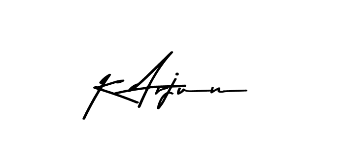 This is the best signature style for the K Arjun name. Also you like these signature font (Asem Kandis PERSONAL USE). Mix name signature. K Arjun signature style 9 images and pictures png