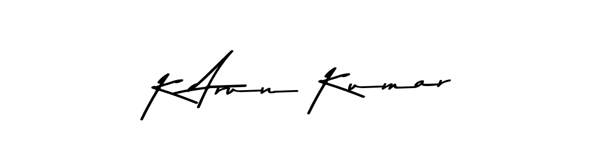 K Arun Kumar stylish signature style. Best Handwritten Sign (Asem Kandis PERSONAL USE) for my name. Handwritten Signature Collection Ideas for my name K Arun Kumar. K Arun Kumar signature style 9 images and pictures png