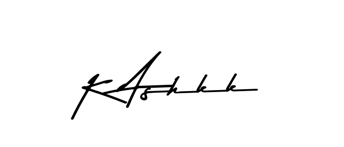 Create a beautiful signature design for name K Ashkk. With this signature (Asem Kandis PERSONAL USE) fonts, you can make a handwritten signature for free. K Ashkk signature style 9 images and pictures png