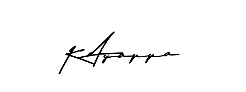 Make a beautiful signature design for name K Ayappa. With this signature (Asem Kandis PERSONAL USE) style, you can create a handwritten signature for free. K Ayappa signature style 9 images and pictures png