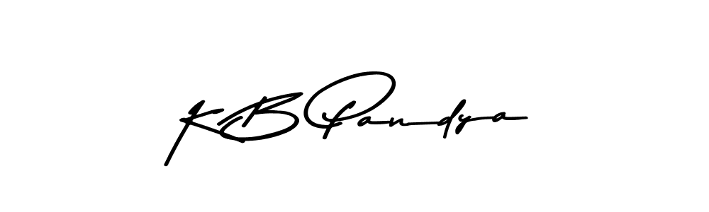 How to make K B Pandya signature? Asem Kandis PERSONAL USE is a professional autograph style. Create handwritten signature for K B Pandya name. K B Pandya signature style 9 images and pictures png