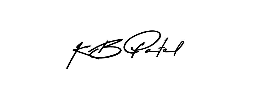 Make a beautiful signature design for name K B Patel. With this signature (Asem Kandis PERSONAL USE) style, you can create a handwritten signature for free. K B Patel signature style 9 images and pictures png