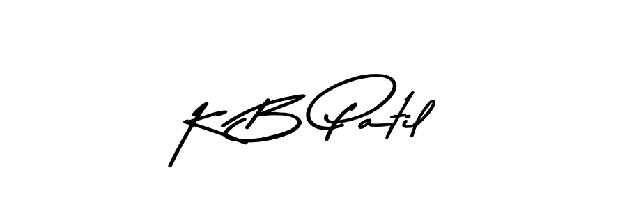 How to make K B Patil name signature. Use Asem Kandis PERSONAL USE style for creating short signs online. This is the latest handwritten sign. K B Patil signature style 9 images and pictures png