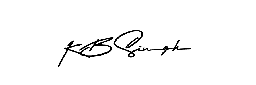 How to make K B Singh name signature. Use Asem Kandis PERSONAL USE style for creating short signs online. This is the latest handwritten sign. K B Singh signature style 9 images and pictures png