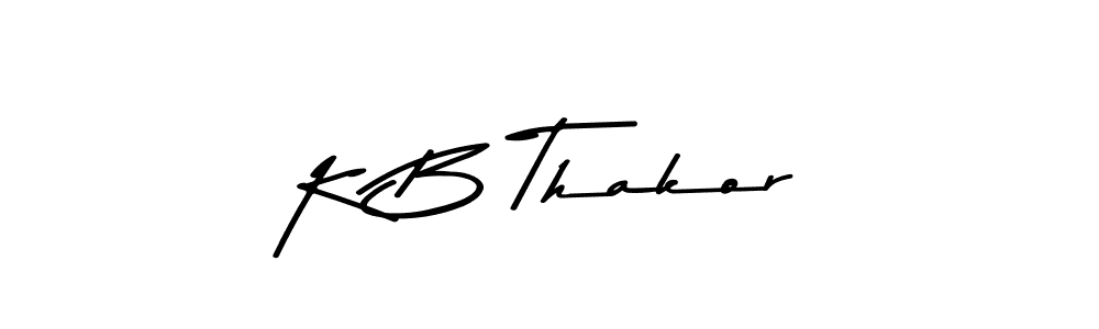 Design your own signature with our free online signature maker. With this signature software, you can create a handwritten (Asem Kandis PERSONAL USE) signature for name K B Thakor. K B Thakor signature style 9 images and pictures png