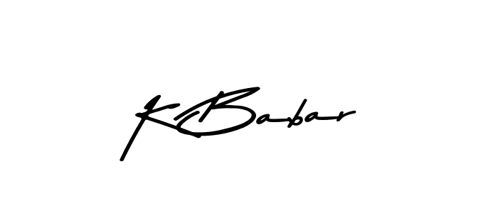 K Babar stylish signature style. Best Handwritten Sign (Asem Kandis PERSONAL USE) for my name. Handwritten Signature Collection Ideas for my name K Babar. K Babar signature style 9 images and pictures png