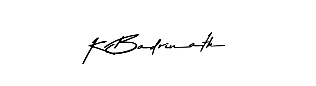 You should practise on your own different ways (Asem Kandis PERSONAL USE) to write your name (K Badrinath) in signature. don't let someone else do it for you. K Badrinath signature style 9 images and pictures png