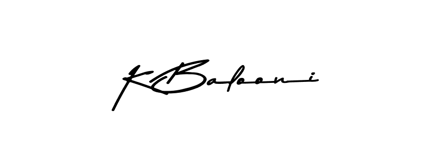 Make a beautiful signature design for name K Balooni. Use this online signature maker to create a handwritten signature for free. K Balooni signature style 9 images and pictures png