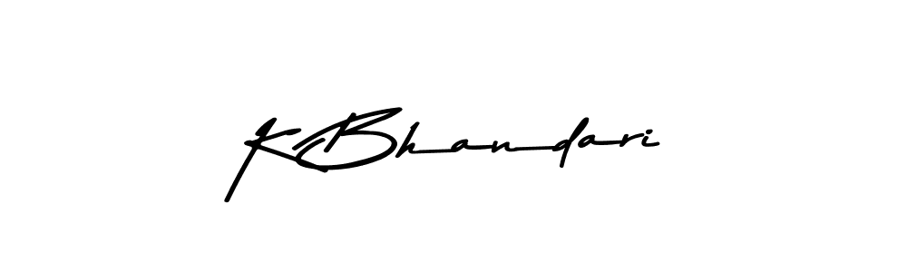 Asem Kandis PERSONAL USE is a professional signature style that is perfect for those who want to add a touch of class to their signature. It is also a great choice for those who want to make their signature more unique. Get K Bhandari name to fancy signature for free. K Bhandari signature style 9 images and pictures png