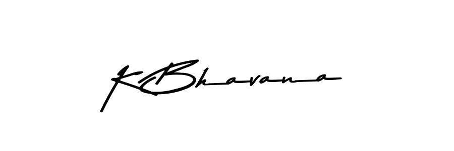 Create a beautiful signature design for name K Bhavana. With this signature (Asem Kandis PERSONAL USE) fonts, you can make a handwritten signature for free. K Bhavana signature style 9 images and pictures png