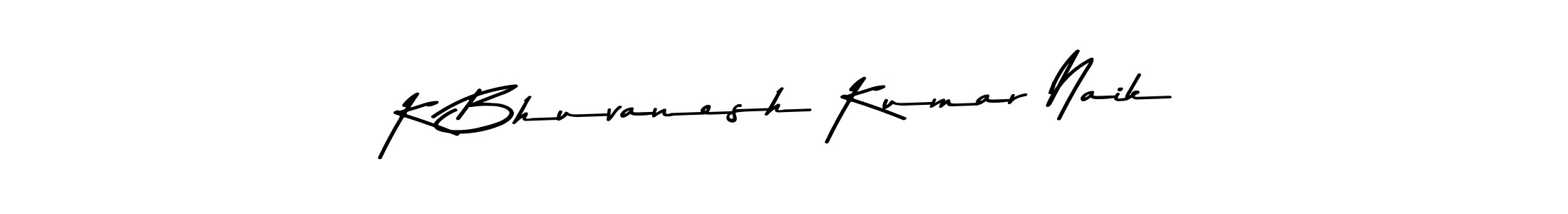 The best way (Asem Kandis PERSONAL USE) to make a short signature is to pick only two or three words in your name. The name K Bhuvanesh Kumar Naik include a total of six letters. For converting this name. K Bhuvanesh Kumar Naik signature style 9 images and pictures png