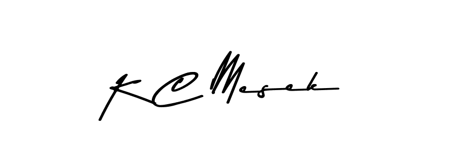 Make a beautiful signature design for name K C Mesek. With this signature (Asem Kandis PERSONAL USE) style, you can create a handwritten signature for free. K C Mesek signature style 9 images and pictures png