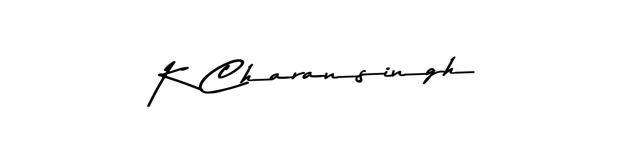 Create a beautiful signature design for name K Charansingh. With this signature (Asem Kandis PERSONAL USE) fonts, you can make a handwritten signature for free. K Charansingh signature style 9 images and pictures png