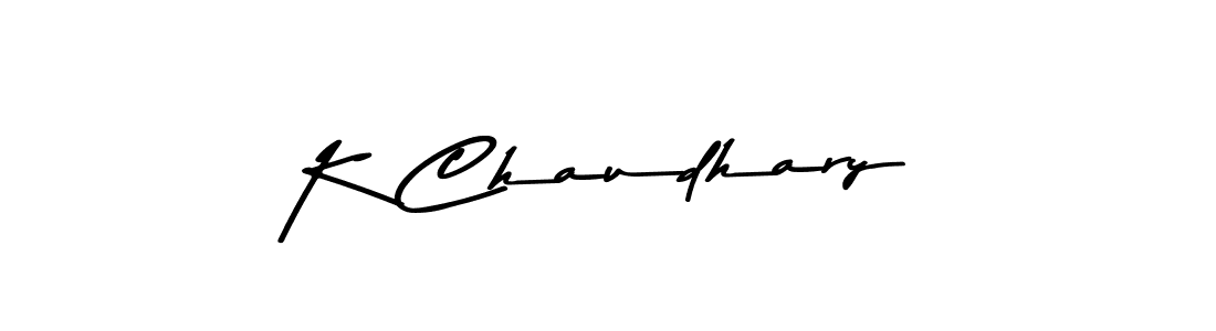 Create a beautiful signature design for name K Chaudhary. With this signature (Asem Kandis PERSONAL USE) fonts, you can make a handwritten signature for free. K Chaudhary signature style 9 images and pictures png