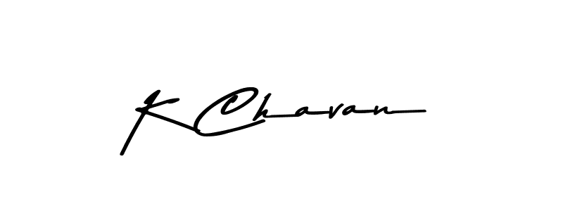 How to make K Chavan name signature. Use Asem Kandis PERSONAL USE style for creating short signs online. This is the latest handwritten sign. K Chavan signature style 9 images and pictures png