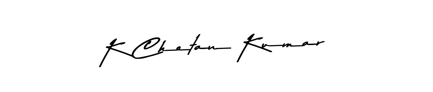 Make a beautiful signature design for name K Chetan Kumar. With this signature (Asem Kandis PERSONAL USE) style, you can create a handwritten signature for free. K Chetan Kumar signature style 9 images and pictures png