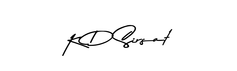 Use a signature maker to create a handwritten signature online. With this signature software, you can design (Asem Kandis PERSONAL USE) your own signature for name K D Sirsat. K D Sirsat signature style 9 images and pictures png