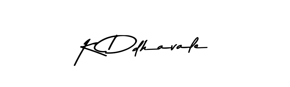 The best way (Asem Kandis PERSONAL USE) to make a short signature is to pick only two or three words in your name. The name K Ddhavale include a total of six letters. For converting this name. K Ddhavale signature style 9 images and pictures png