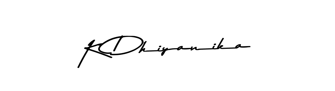 Use a signature maker to create a handwritten signature online. With this signature software, you can design (Asem Kandis PERSONAL USE) your own signature for name K Dhiyanika. K Dhiyanika signature style 9 images and pictures png