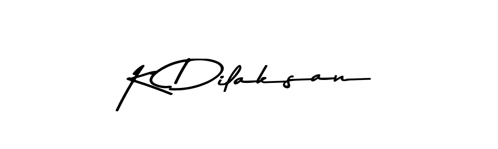 Make a beautiful signature design for name K Dilaksan. With this signature (Asem Kandis PERSONAL USE) style, you can create a handwritten signature for free. K Dilaksan signature style 9 images and pictures png