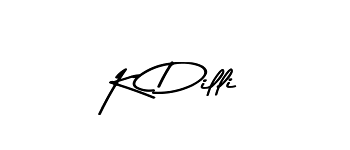 How to make K Dilli name signature. Use Asem Kandis PERSONAL USE style for creating short signs online. This is the latest handwritten sign. K Dilli signature style 9 images and pictures png