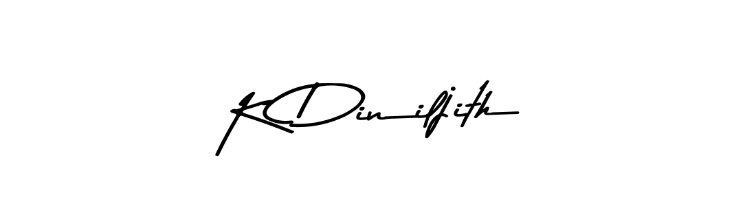 Similarly Asem Kandis PERSONAL USE is the best handwritten signature design. Signature creator online .You can use it as an online autograph creator for name K Diniljith. K Diniljith signature style 9 images and pictures png