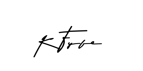 The best way (Asem Kandis PERSONAL USE) to make a short signature is to pick only two or three words in your name. The name K Fyfe include a total of six letters. For converting this name. K Fyfe signature style 9 images and pictures png