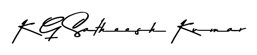 An effortless, minimalist signature concept for K G Satheesh Kumar using Asem Kandis PERSONAL USE design. Clean lines that look great on any document. K G Satheesh Kumar signature style 9 images and pictures png