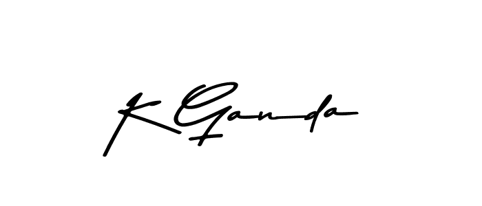 Make a beautiful signature design for name K Ganda. With this signature (Asem Kandis PERSONAL USE) style, you can create a handwritten signature for free. K Ganda signature style 9 images and pictures png