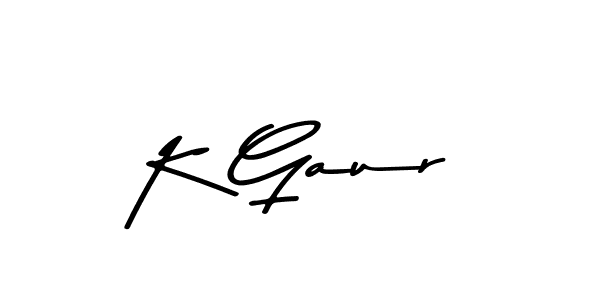 Use a signature maker to create a handwritten signature online. With this signature software, you can design (Asem Kandis PERSONAL USE) your own signature for name K Gaur. K Gaur signature style 9 images and pictures png