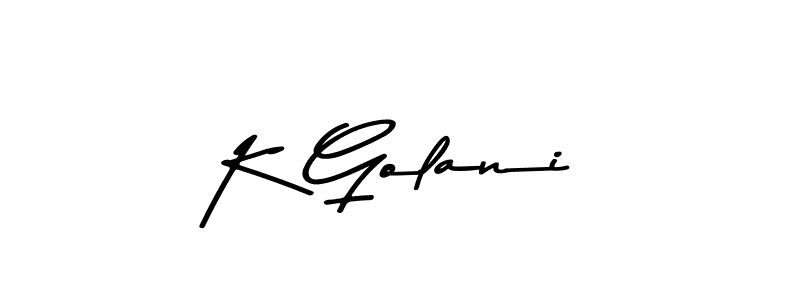 Asem Kandis PERSONAL USE is a professional signature style that is perfect for those who want to add a touch of class to their signature. It is also a great choice for those who want to make their signature more unique. Get K Golani name to fancy signature for free. K Golani signature style 9 images and pictures png