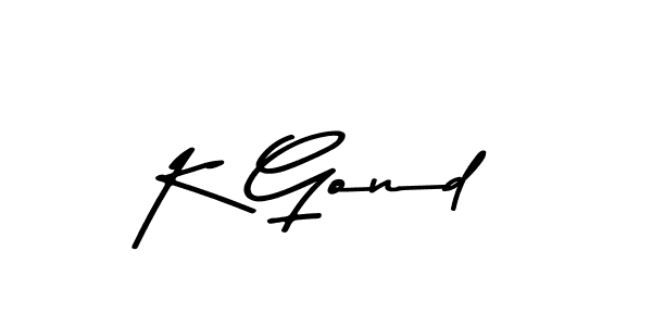 Also we have K Gond name is the best signature style. Create professional handwritten signature collection using Asem Kandis PERSONAL USE autograph style. K Gond signature style 9 images and pictures png