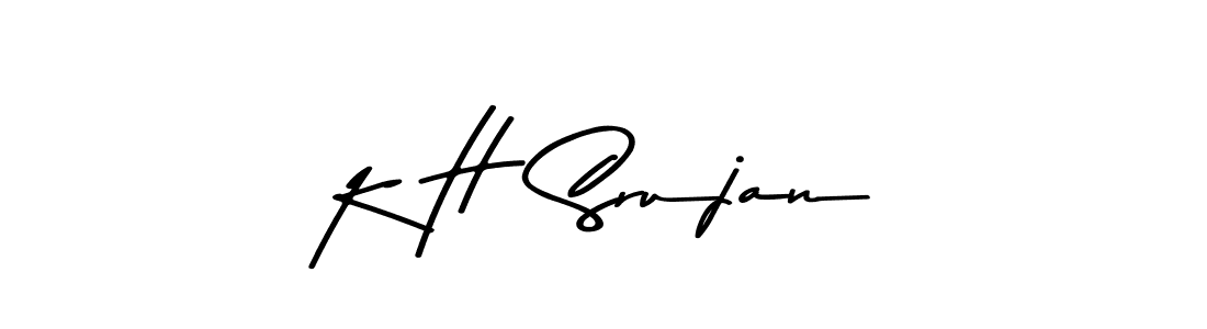 Also we have K H  Srujan name is the best signature style. Create professional handwritten signature collection using Asem Kandis PERSONAL USE autograph style. K H  Srujan signature style 9 images and pictures png