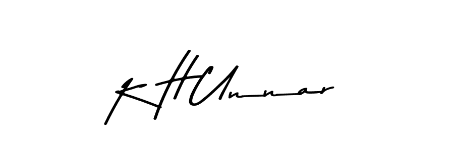 Use a signature maker to create a handwritten signature online. With this signature software, you can design (Asem Kandis PERSONAL USE) your own signature for name K H Unnar. K H Unnar signature style 9 images and pictures png