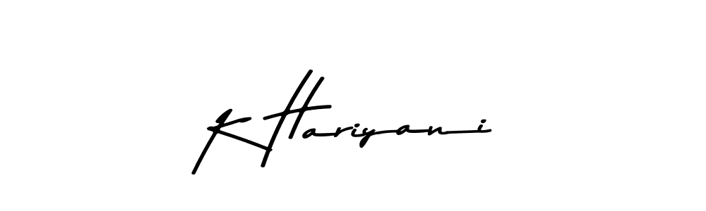 You can use this online signature creator to create a handwritten signature for the name K Hariyani. This is the best online autograph maker. K Hariyani signature style 9 images and pictures png