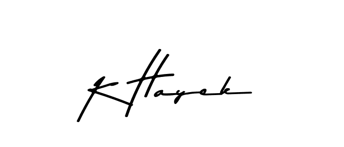 Design your own signature with our free online signature maker. With this signature software, you can create a handwritten (Asem Kandis PERSONAL USE) signature for name K Hayek. K Hayek signature style 9 images and pictures png