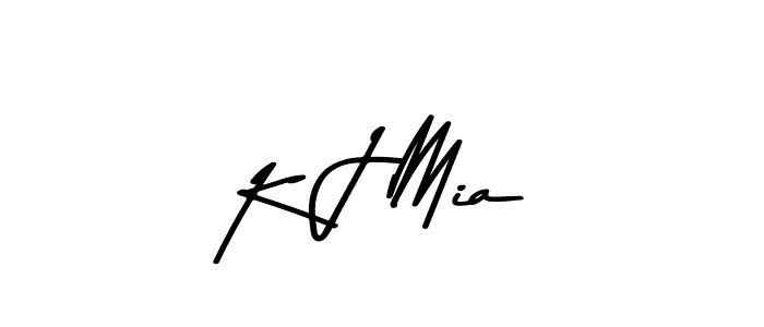 K J Mia stylish signature style. Best Handwritten Sign (Asem Kandis PERSONAL USE) for my name. Handwritten Signature Collection Ideas for my name K J Mia. K J Mia signature style 9 images and pictures png