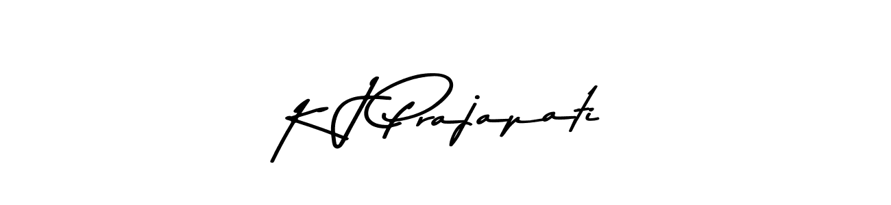 Asem Kandis PERSONAL USE is a professional signature style that is perfect for those who want to add a touch of class to their signature. It is also a great choice for those who want to make their signature more unique. Get K J Prajapati name to fancy signature for free. K J Prajapati signature style 9 images and pictures png