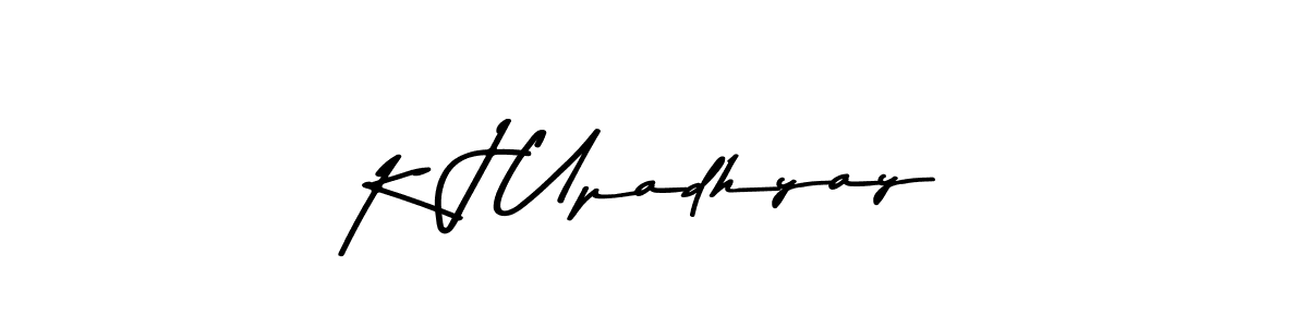 Design your own signature with our free online signature maker. With this signature software, you can create a handwritten (Asem Kandis PERSONAL USE) signature for name K J Upadhyay. K J Upadhyay signature style 9 images and pictures png