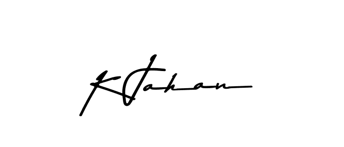 Create a beautiful signature design for name K Jahan. With this signature (Asem Kandis PERSONAL USE) fonts, you can make a handwritten signature for free. K Jahan signature style 9 images and pictures png