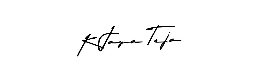 The best way (Asem Kandis PERSONAL USE) to make a short signature is to pick only two or three words in your name. The name K Jaya Teja include a total of six letters. For converting this name. K Jaya Teja signature style 9 images and pictures png