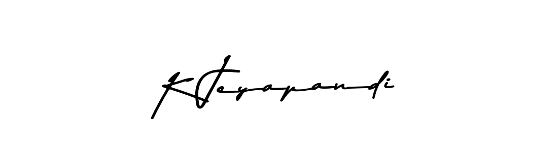 How to make K Jeyapandi name signature. Use Asem Kandis PERSONAL USE style for creating short signs online. This is the latest handwritten sign. K Jeyapandi signature style 9 images and pictures png