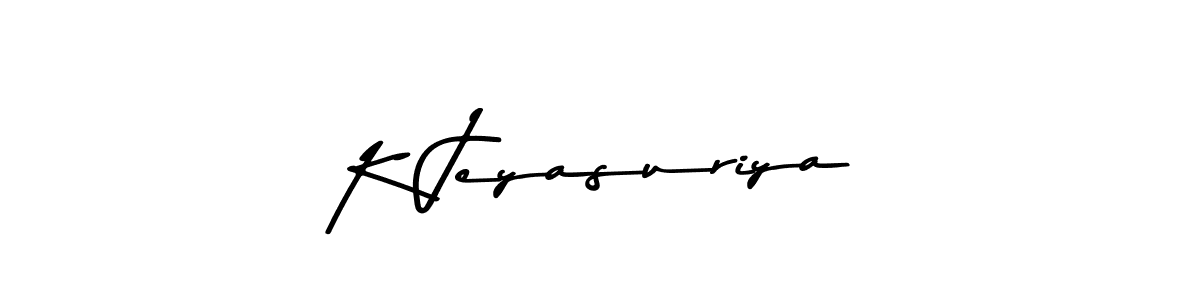 Create a beautiful signature design for name K Jeyasuriya. With this signature (Asem Kandis PERSONAL USE) fonts, you can make a handwritten signature for free. K Jeyasuriya signature style 9 images and pictures png