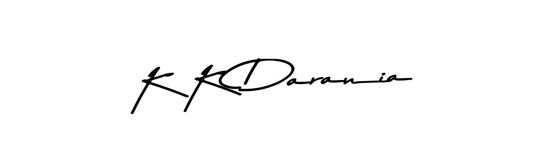 Create a beautiful signature design for name K K Darania. With this signature (Asem Kandis PERSONAL USE) fonts, you can make a handwritten signature for free. K K Darania signature style 9 images and pictures png