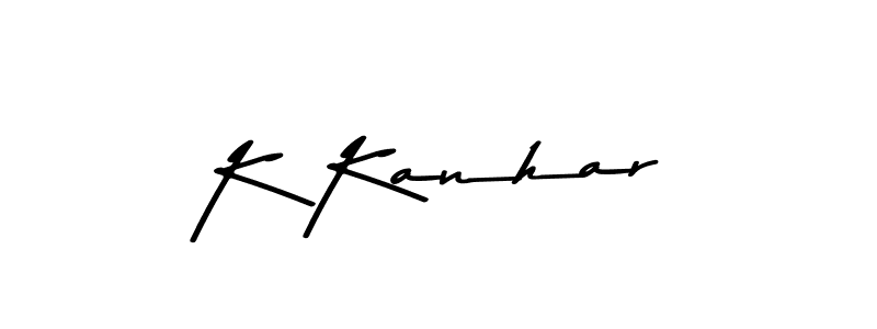 Make a beautiful signature design for name K Kanhar. With this signature (Asem Kandis PERSONAL USE) style, you can create a handwritten signature for free. K Kanhar signature style 9 images and pictures png