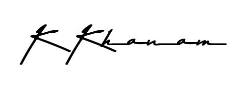 The Asem Kandis PERSONAL USE lettering style adds unique flourish to name K Khanam. Stand out with a custom digital autograph made in seconds. K Khanam signature style 9 images and pictures png