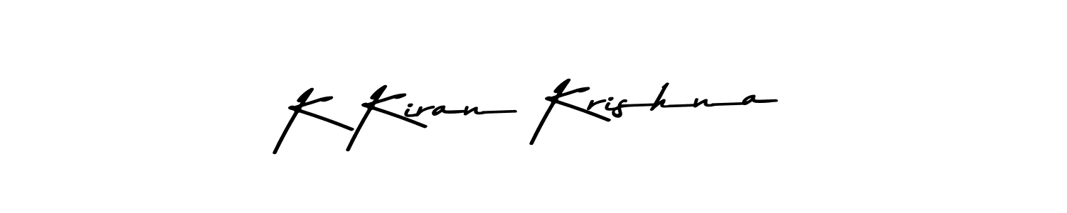 Use a signature maker to create a handwritten signature online. With this signature software, you can design (Asem Kandis PERSONAL USE) your own signature for name K Kiran Krishna. K Kiran Krishna signature style 9 images and pictures png